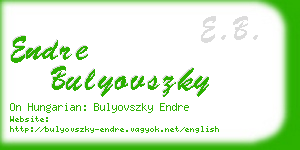 endre bulyovszky business card